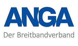 Blaues Logo von ANGA - der Breitverband