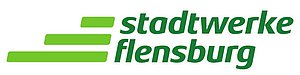 Grünes Logo auf transparentem Hintergrund der Stadtwerke Flensburg